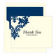 Damask Scroll Thank You Folded Note Cards Image 1 of 9